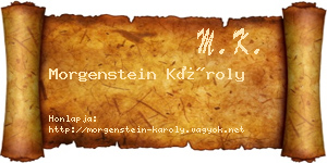 Morgenstein Károly névjegykártya